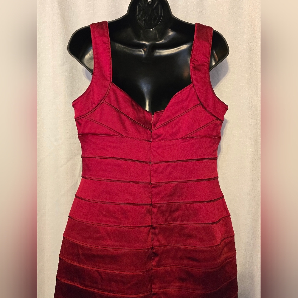 Ralph Lauren Deep Red Mini Dress With Sweetheart Neckline Formal Structured - Picture 5 of 7